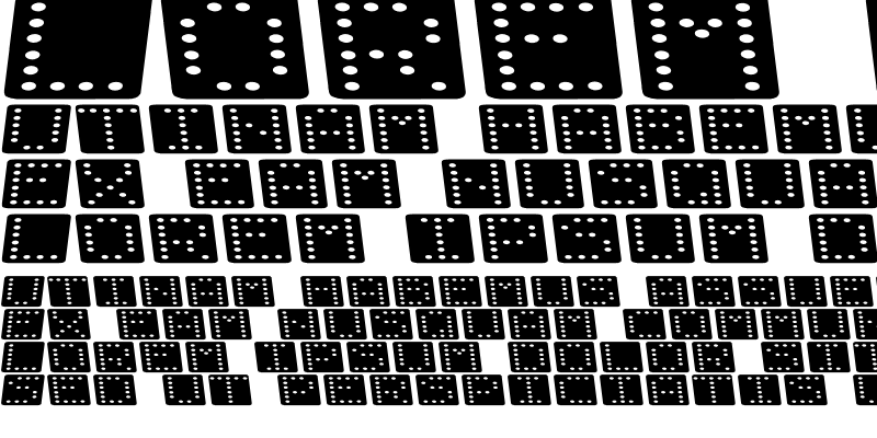 Sample of Domino flad kursiv Regular