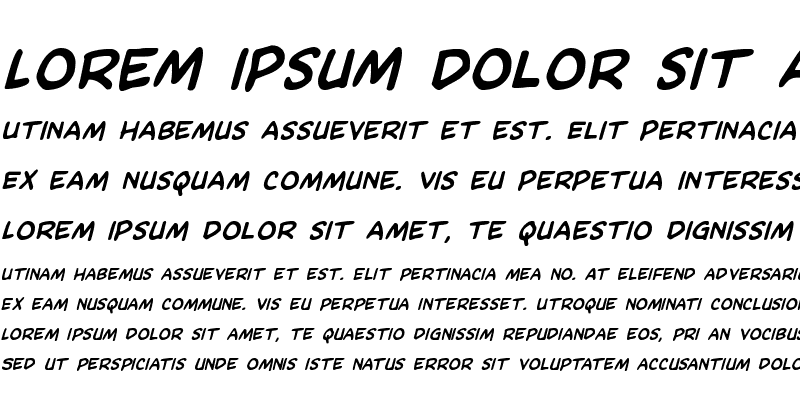 Sample of Domino Mask Bold Italic