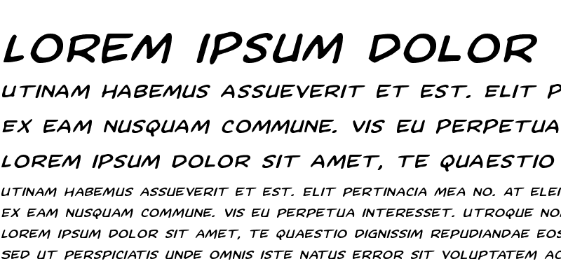 Sample of Domino Mask Expanded Italic