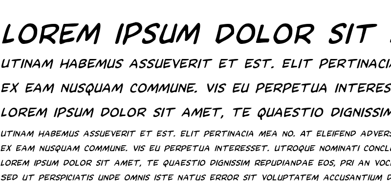 Sample of Domino Mask Italic Italic