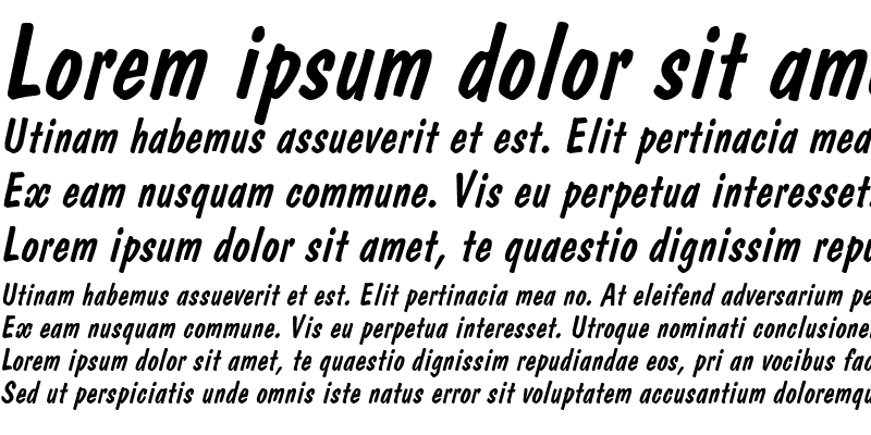 Sample of Domkrat Italic