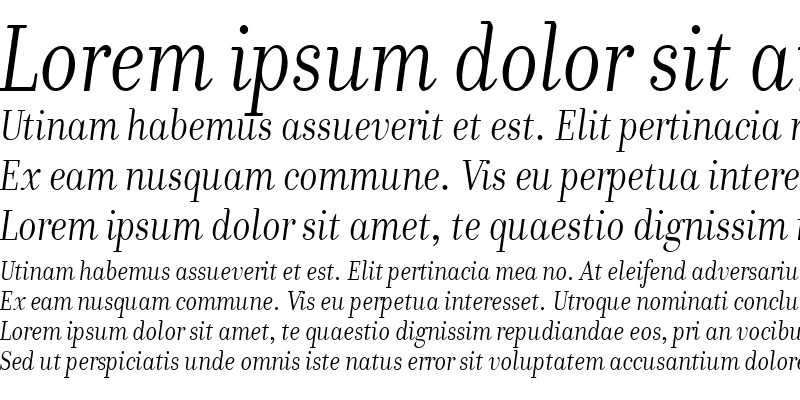 Sample of Donatora Display Italic