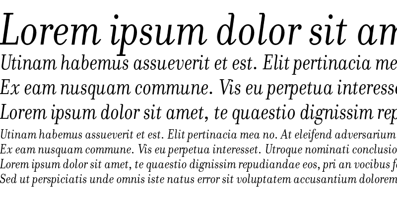 Sample of Donatora Italic
