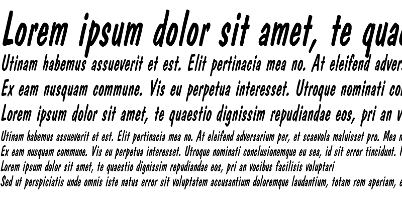 Sample of DonCasualCondensed Italic