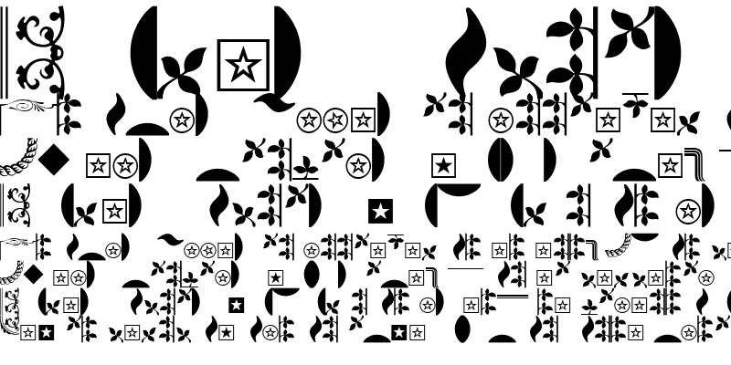 Sample of Doodle Dingbats Four SSi