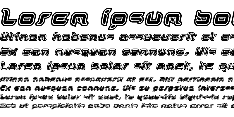 Sample of DorisOrangeOutlineItalic Medium