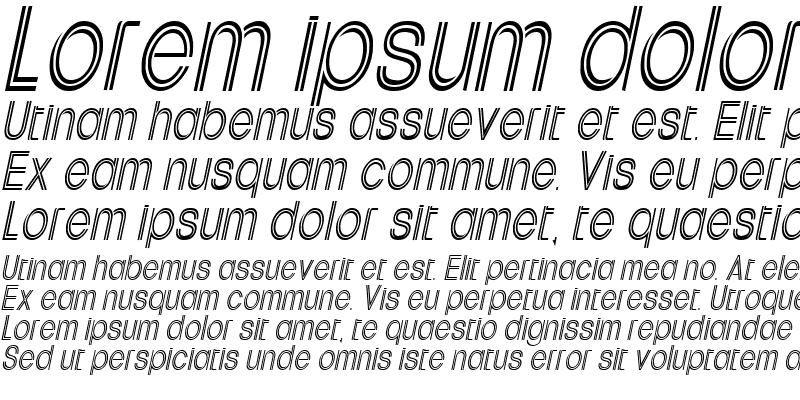 Sample of Downtown Thin Italic