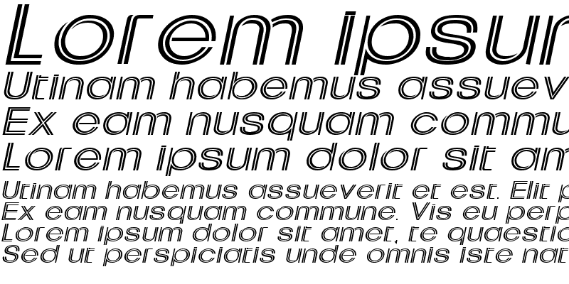 Sample of Downtown Wide Italic