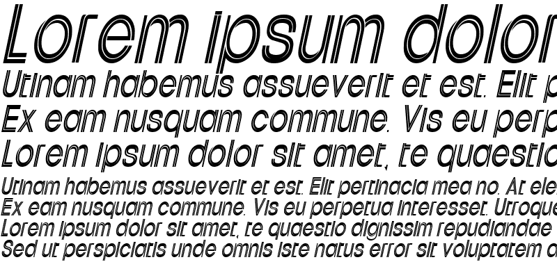 Sample of DowntownThin Italic