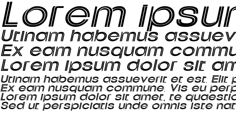 Sample of DowntownWide Italic