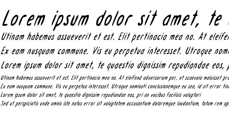 Sample of Drafting Table CondItalic Condensed Italic