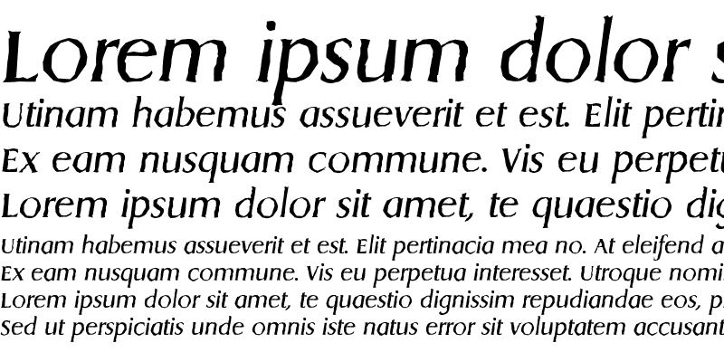 Sample of DragonAntique Italic