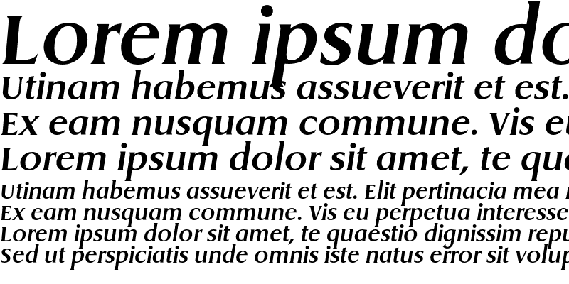 Sample of DragonEF DemiBold Italic