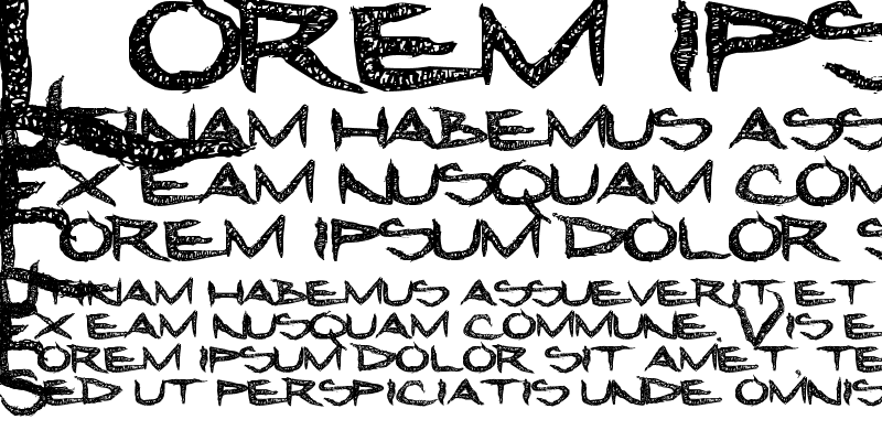 Sample of Dreadlockfont