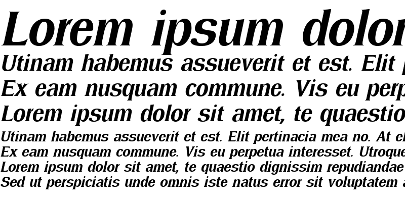 Sample of DresselMedium Italic