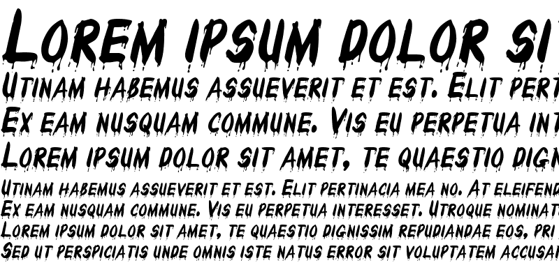 Sample of Drips Italic