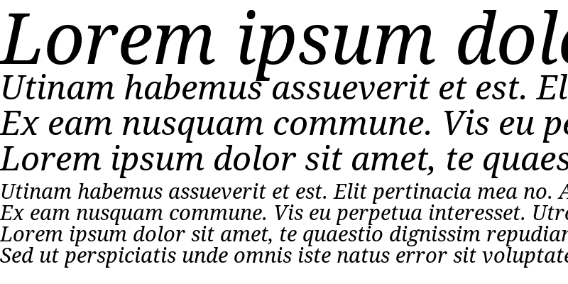Sample of Droid Serif Italic