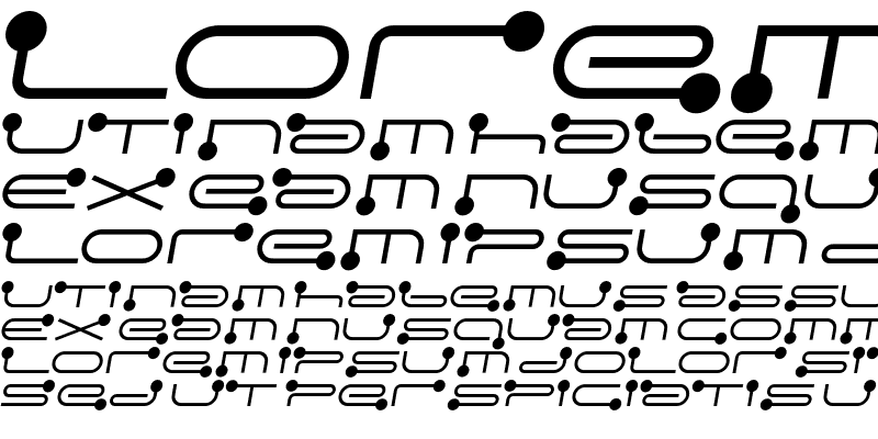 Sample of Droids Italic
