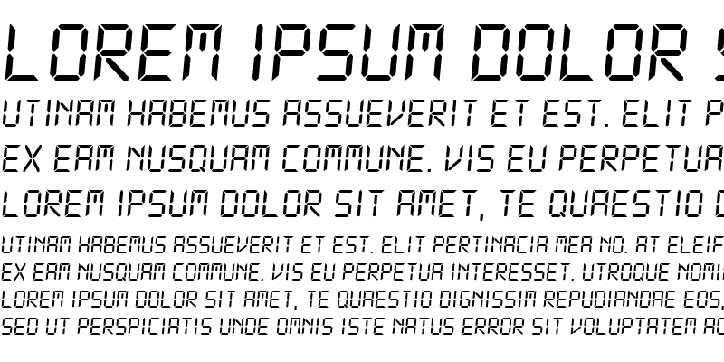 Sample of DS-Digital Italic