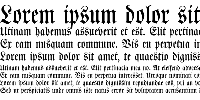 Sample of DS Luthersche Titel Regular