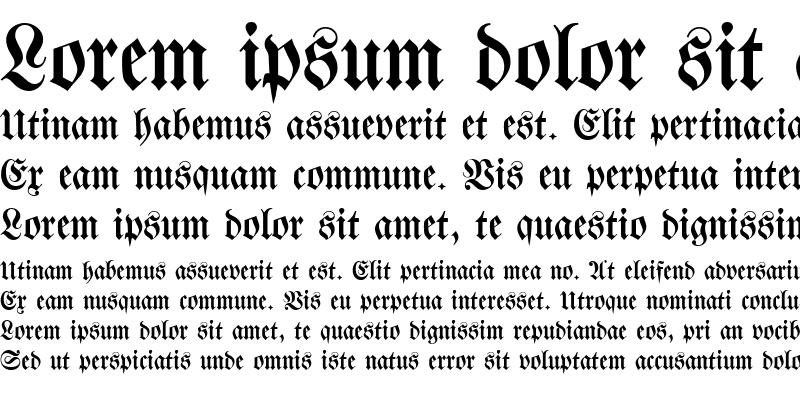 Sample of DS Walbaumfraktur Regular