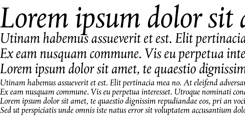 Sample of DTL Albertina T Italic