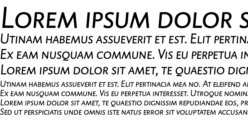 Sample of DTL Caspari T Caps Italic