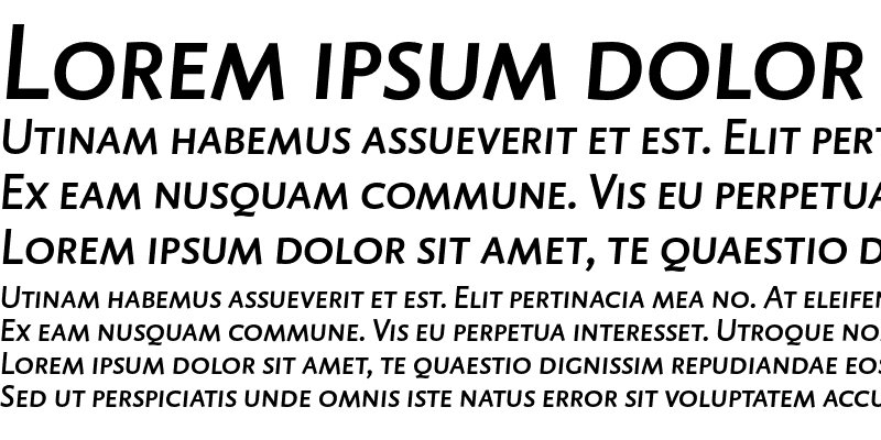 Sample of DTL Caspari T Caps Medium Italic