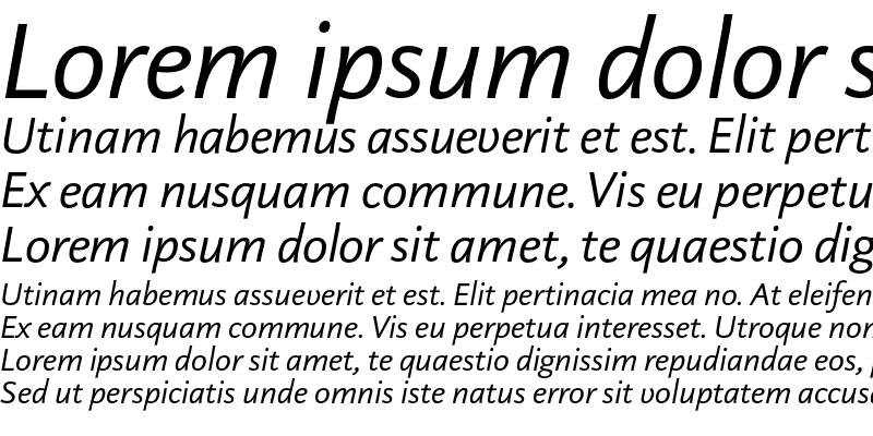 Sample of DTL Documenta Sans ST Italic