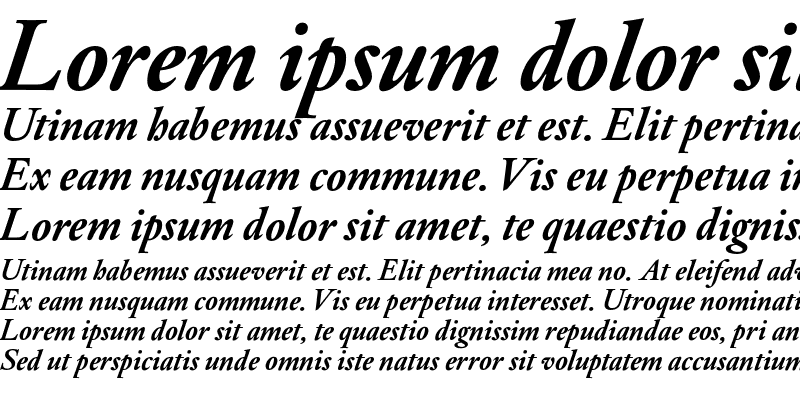 Sample of DTL Elzevir ST Bold Italic