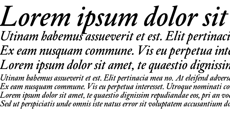 Sample of DTL Elzevir ST Medium Italic