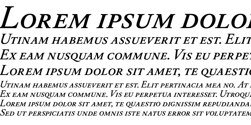 Sample of DTL Elzevir T Caps Medium Italic