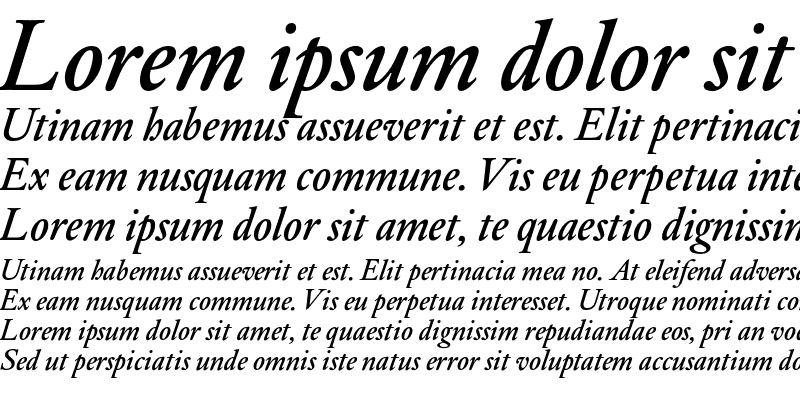 Sample of DTL Elzevir T Medium Italic