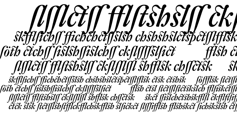 Sample of DTL Fleischmann D Alt Medium Italic
