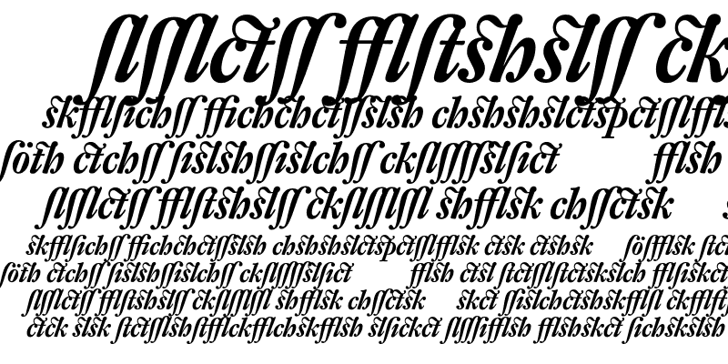 Sample of DTL Fleischmann D Alternative Bold Italic