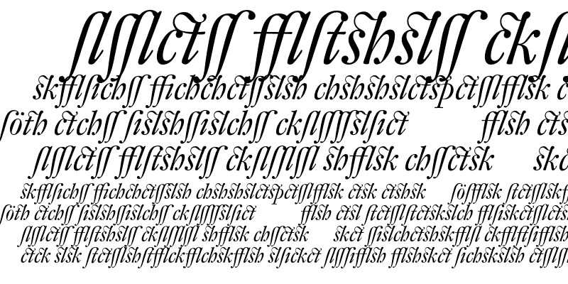Sample of DTL Fleischmann D Alternative Italic
