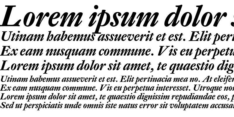 Sample of DTL Fleischmann D Bold Italic