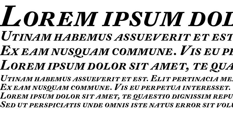 Sample of DTL Fleischmann D Caps Bold Italic