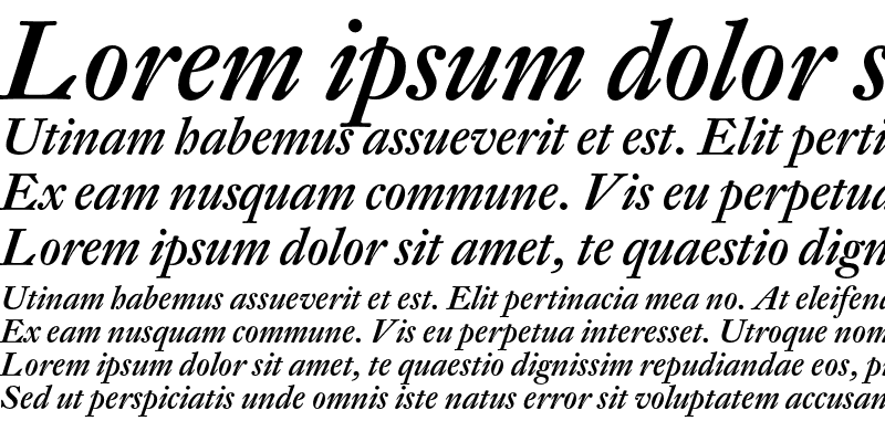 Sample of DTL Fleischmann D Medium Italic