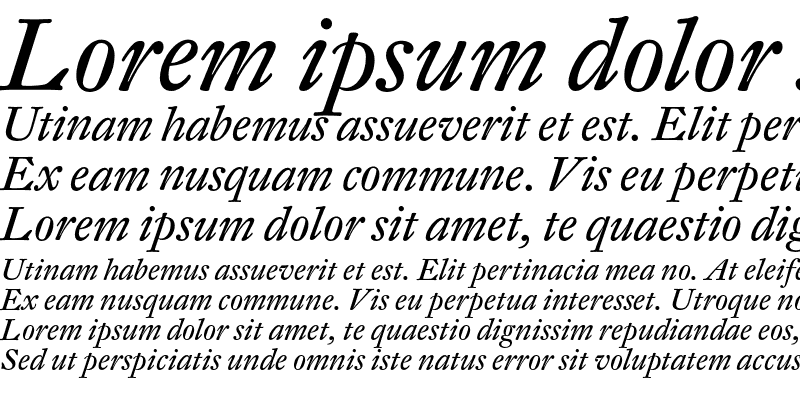 Sample of DTL Fleischmann ST Italic