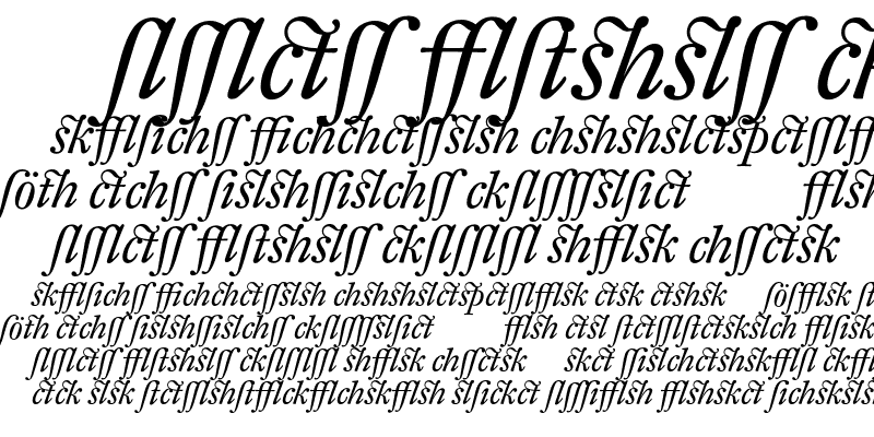 Sample of DTL Fleischmann T Alt Italic