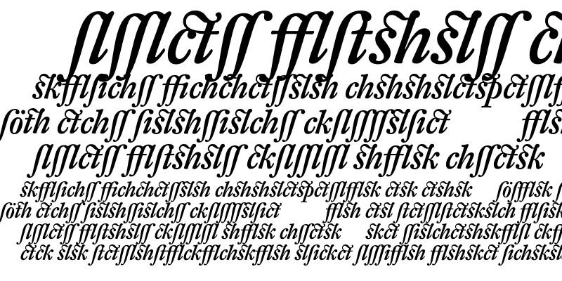 Sample of DTL Fleischmann T Alt Medium Italic