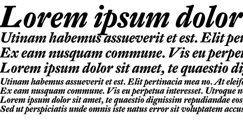 Sample of DTL Fleischmann T Bold Italic