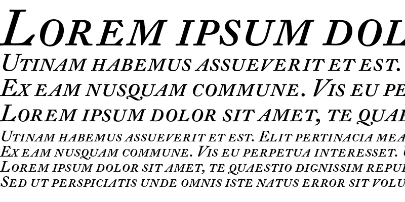 Sample of DTL Fleischmann T Caps Italic