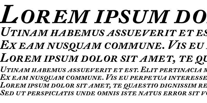 Sample of DTL Fleischmann T Caps Medium Italic