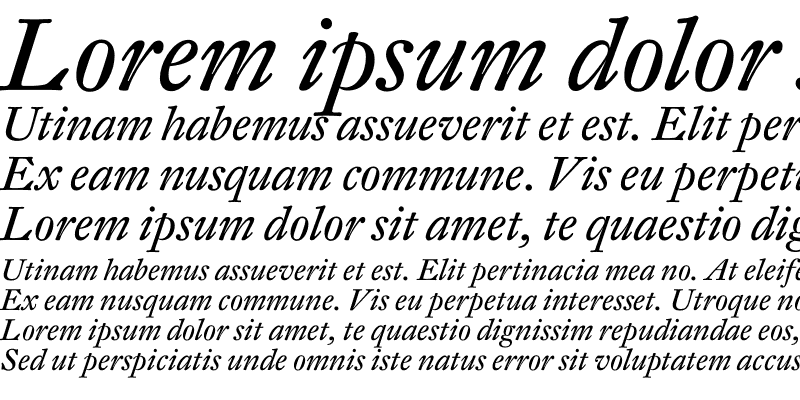 Sample of DTL Fleischmann T Italic