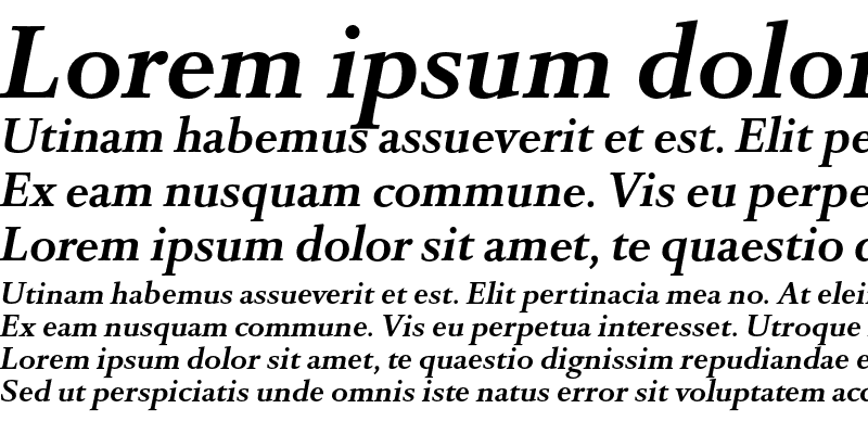 Sample of DTL Romulus ST Bold Italic
