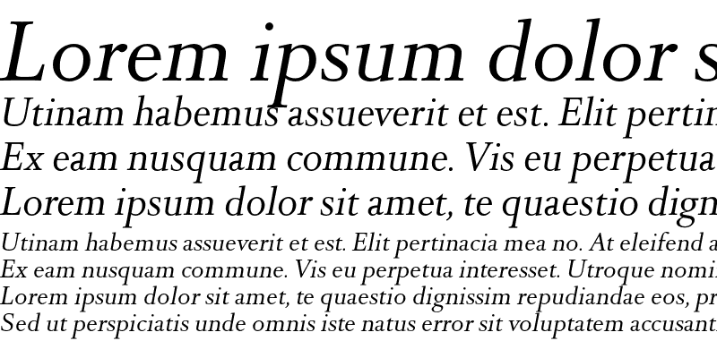 Sample of DTL Romulus ST Italic