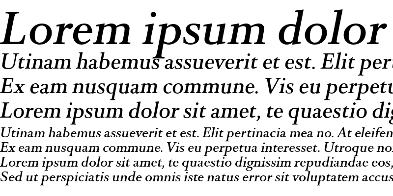 Sample of DTL Romulus ST Medium Italic