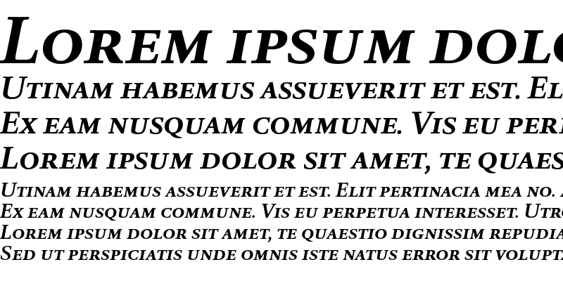 Sample of DTL Romulus T Caps Bold Italic